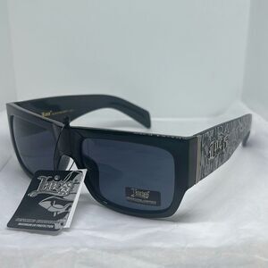 Locs Graffiti Logo Sunglasses – Square Frame, UV Protection